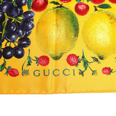 vintage gucci fruit scarf|More.